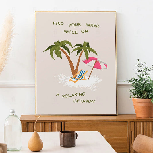 Poster Relaxation under the palm trees