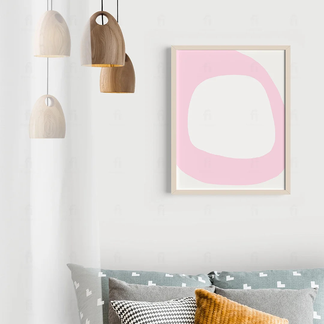 Poster Abstract Form in Soft Pink