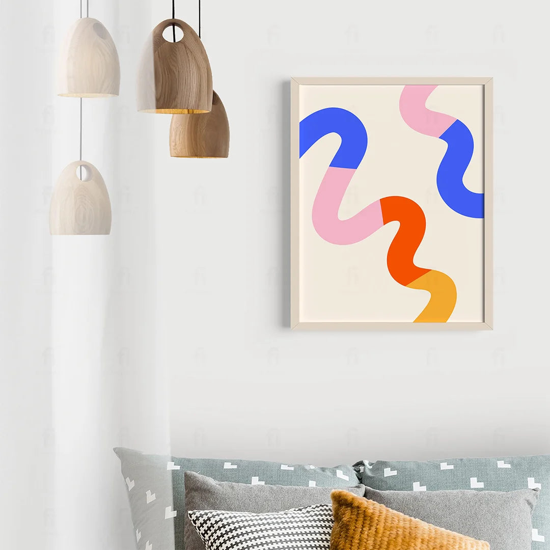 Colorful Zigzags Poster