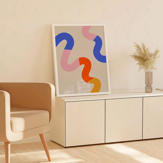 Colorful Zigzags Poster