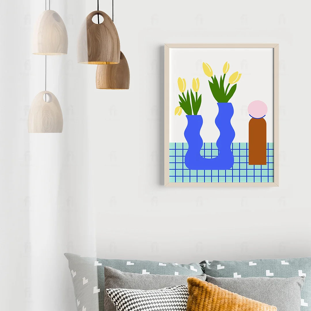 Tulips in a Modern Vase Poster