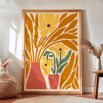 Elegancki plakat z wazonami