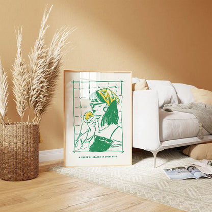 Plakat "A Taste of Heaven" - Apetyczna Grafika do Kuchni - Findposter