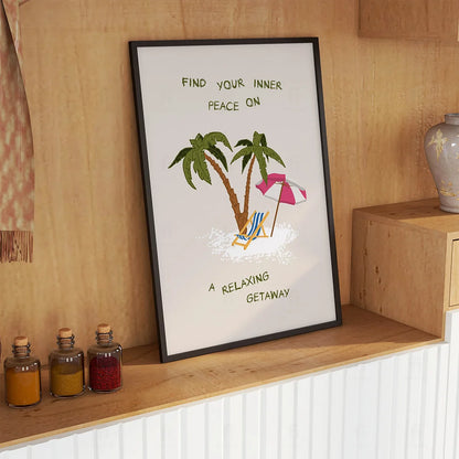 Poster Relaxation under the palm trees 