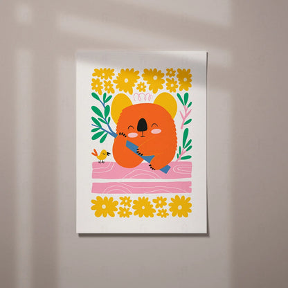 Koala with Flowers 