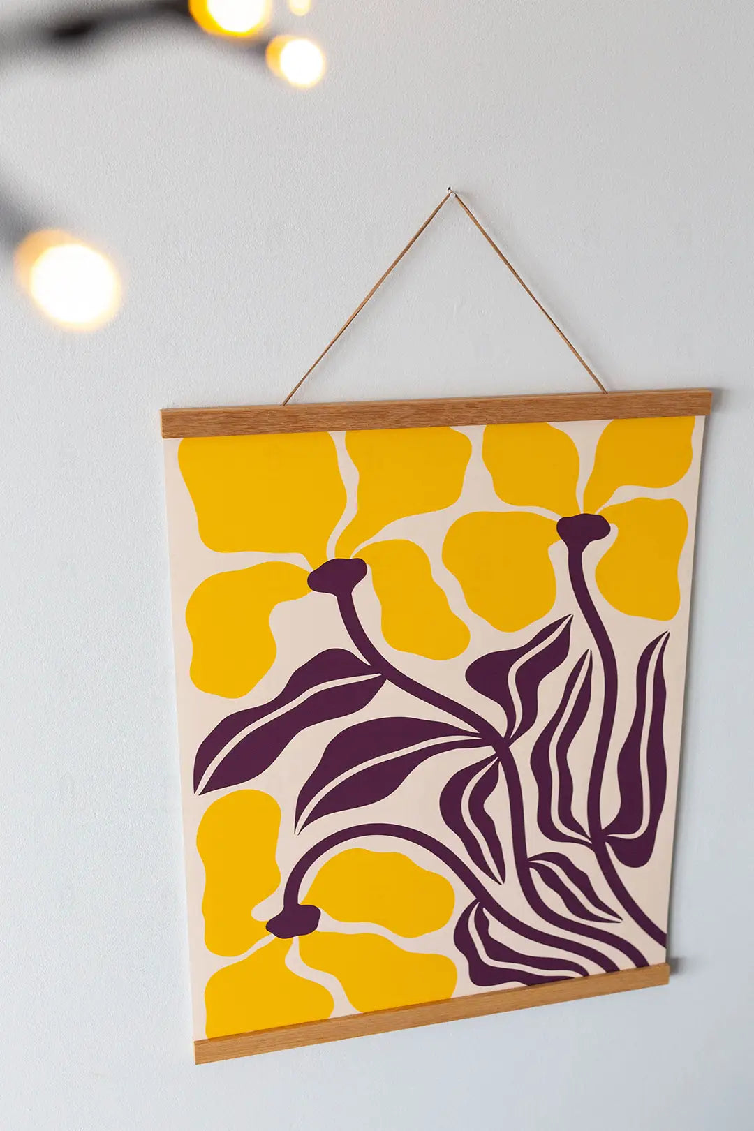 Drewniany wieszak na plakat