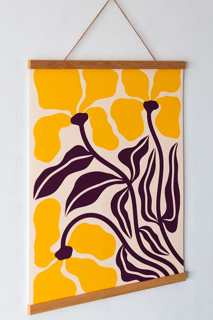 Drewniany wieszak na plakat