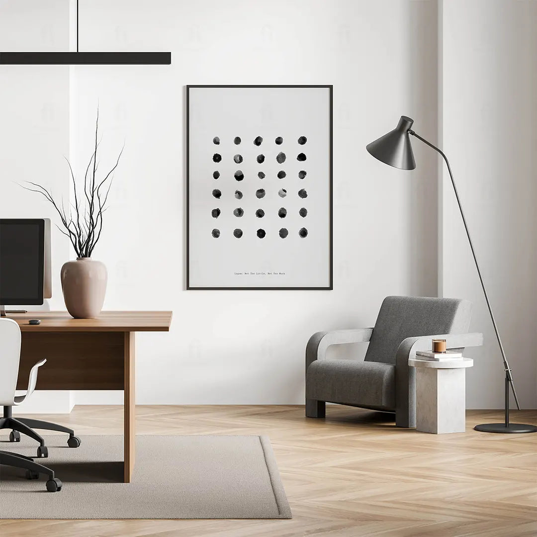 Plakat "Lagom" - Minimalistyczna Grafika w Stylu Scandi - Findposter