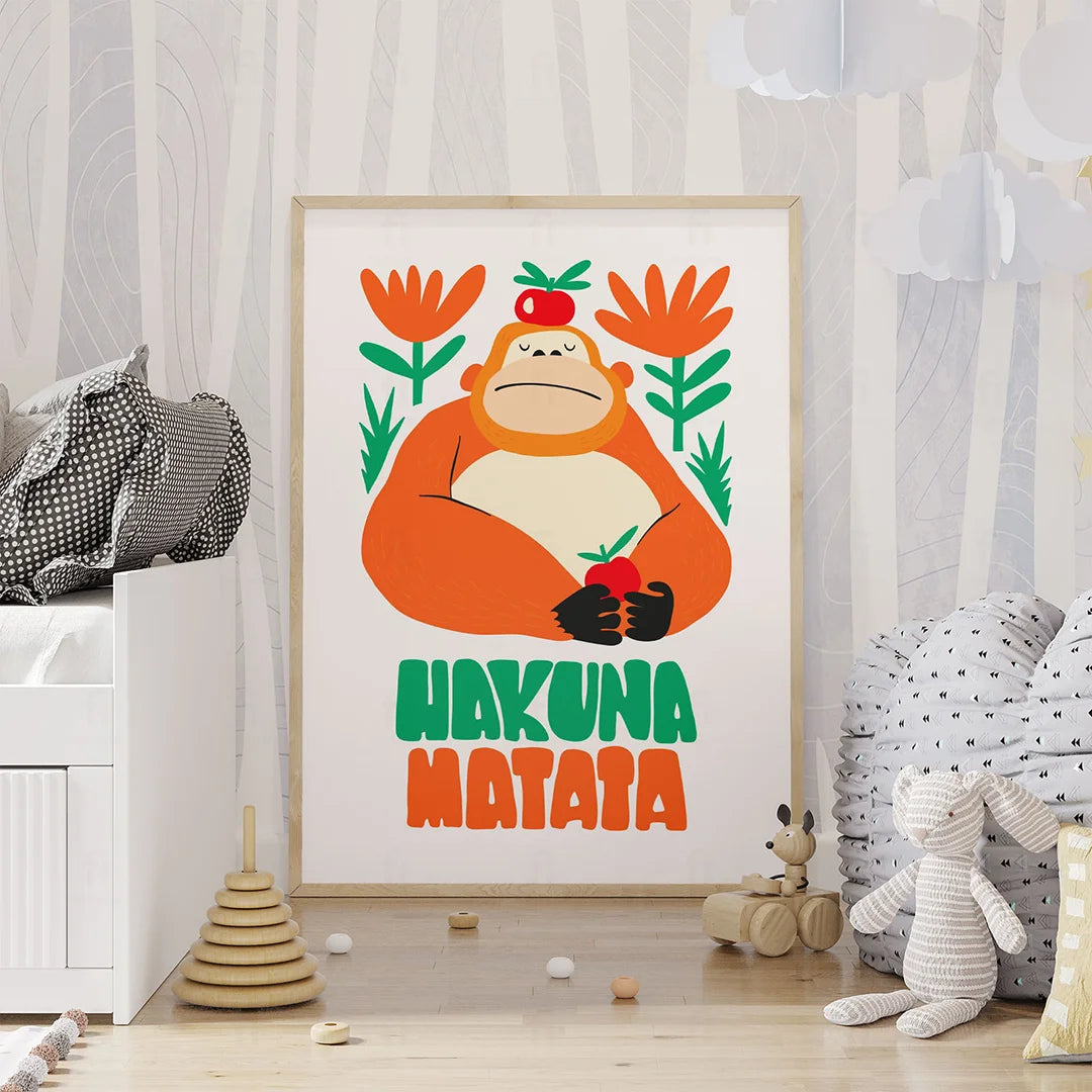 Plakat "Hakuna Matata" w pokoju dziecka 