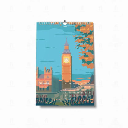 grafiką przedstawiającą wieżę zegarową Big Ben w Londynie.
