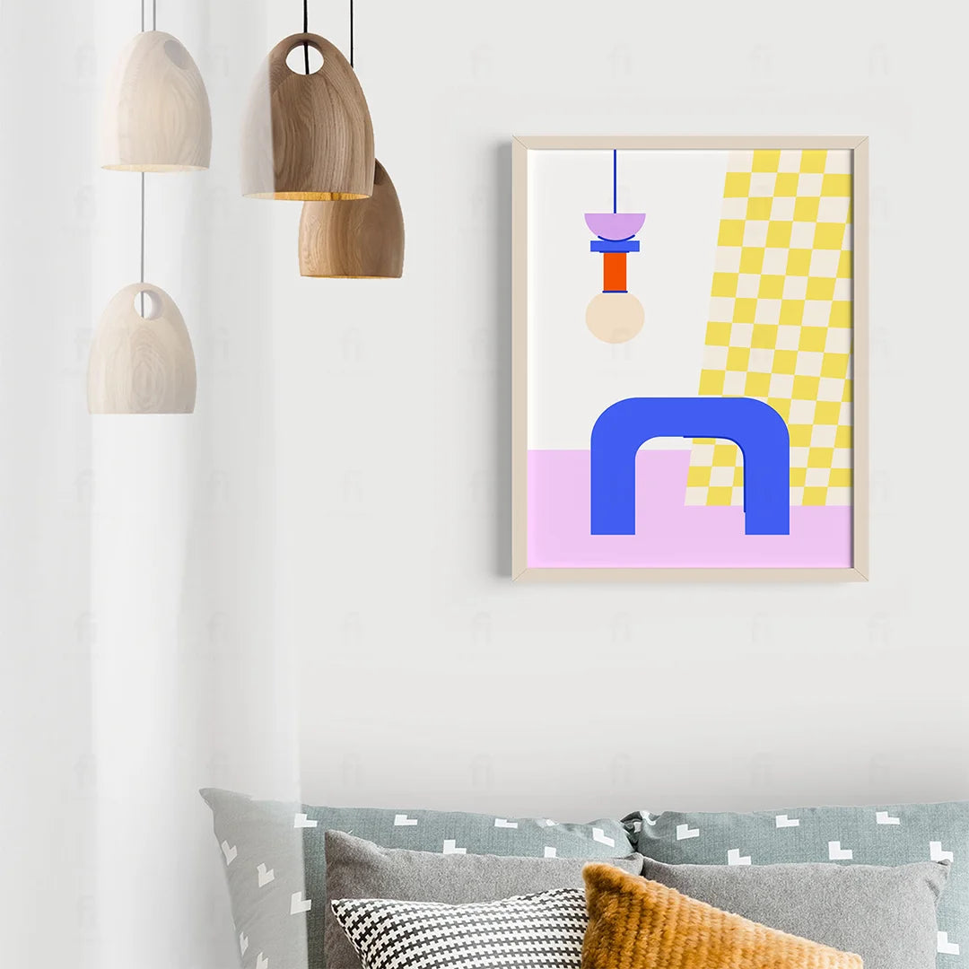 Poster Yellow-Pink Minimalism 