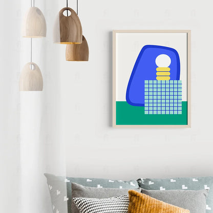 Geometric Flower Lamp Poster 