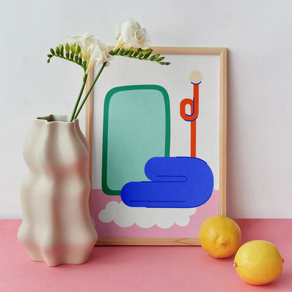 Designer Lamp and Sofa Poster 