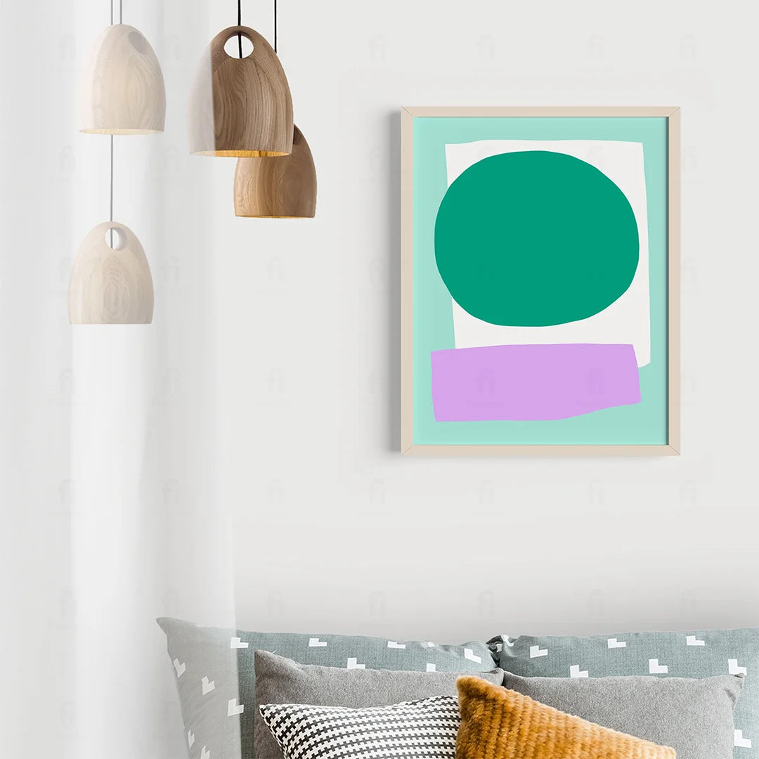 Green Abstract Form Poster 